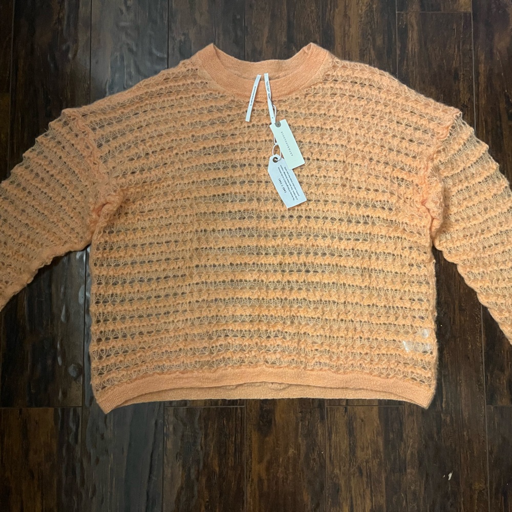 Anthropologie Textured Apricot Sweater